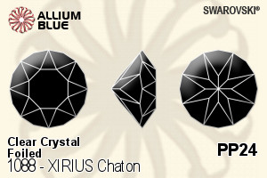 Swarovski XIRIUS Chaton (1088) PP24 - Clear Crystal With Platinum Foiling