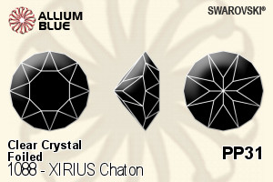 Swarovski XIRIUS Chaton (1088) PP31 - Clear Crystal With Platinum Foiling