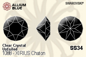 Swarovski XIRIUS Chaton (1088) SS34 - Clear Crystal Unfoiled