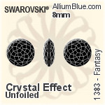 Swarovski Fantasy (1383) 8mm - Clear Crystal With Platinum Foiling