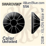 施華洛世奇XILION施亮Rose 熨底平底石 (2038) SS6 - 顏色（半塗層） 銀色水銀底