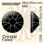 スワロフスキー XIRIUS ラインストーン (2088) SS16 - クリスタル 裏面プラチナフォイル