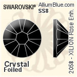 施华洛世奇 Diamond Shape 平底石 (2773) 6.6x3.9mm - 透明白色 白金水银底