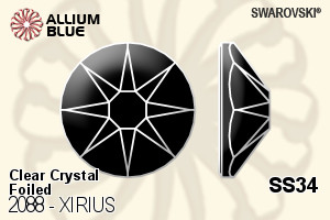 Swarovski XIRIUS Flat Back No-Hotfix (2088) SS34 - Clear Crystal With Platinum Foiling