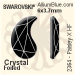 Swarovski Paisley X Flat Back Hotfix (2364) 6x3.7mm - Crystal Effect With Aluminum Foiling