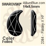 Swarovski Paisley X Flat Back Hotfix (2364) 14x8.5mm - Crystal Effect With Aluminum Foiling