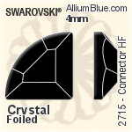 Swarovski Connector Flat Back Hotfix (2715) 4mm - Color With Aluminum Foiling