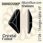 施華洛世奇 Triangle Alpha 熨底平底石 (2738) 12x6mm - 顏色（半塗層） 鋁質水銀底