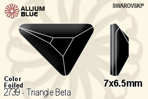 Swarovski Triangle Beta Flat Back No-Hotfix (2739) 7x6.5mm - Color With Platinum Foiling