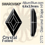 Swarovski Diamond Shape Flat Back Hotfix (2773) 5x3mm - Color (Half Coated) With Aluminum Foiling