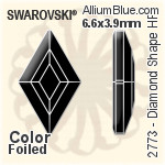 Swarovski Diamond Shape Flat Back Hotfix (2773) 5x3mm - Color With Aluminum Foiling