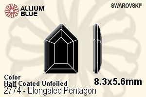 Swarovski Elongated Pentagon Flat Back No-Hotfix (2774) 8.3x5.6mm - Color (Half Coated) Unfoiled