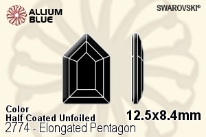 Swarovski Elongated Pentagon Flat Back No-Hotfix (2774) 12.5x8.4mm - Color (Half Coated) Unfoiled