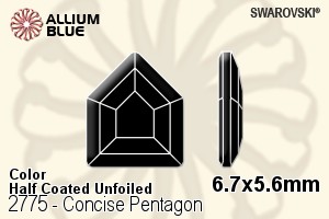 Swarovski Concise Pentagon Flat Back No-Hotfix (2775) 6.7x5.6mm - Color (Half Coated) Unfoiled