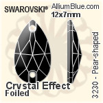 施华洛世奇 卫星 正方形 手缝石 (3201) 10mm - 颜色 白金水银底