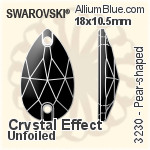 Swarovski Pear-shaped Sew-on Stone (3230) 28x17mm - Crystal Effect Unfoiled