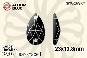 施华洛世奇 梨形 手缝石 (3230) 23x13.8mm - 颜色 无水银底