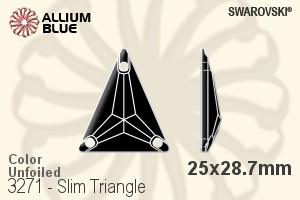 Swarovski Slim Triangle Sew-on Stone (3271) 25x28.7mm - Color Unfoiled