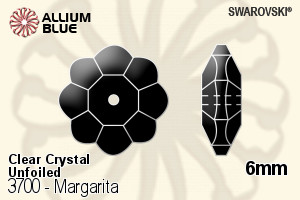 Swarovski Margarita Sew-on Stone (3700) 6mm - Clear Crystal Unfoiled