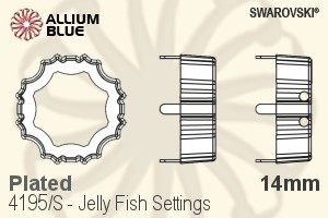 施华洛世奇 Jelly Fish花式石爪托 (4195/S) 14mm - 镀面