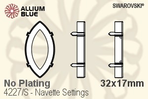 Swarovski Navette Settings (4227/S) 32x17mm - No Plating