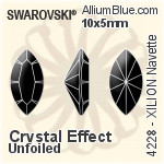 Swarovski XILION Navette Fancy Stone (4228) 10x5mm - Color (Half Coated) Unfoiled
