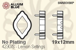 スワロフスキー Lemonファンシーストーン石座 (4230/S) 19x12mm - メッキなし