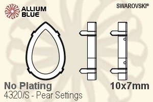 Swarovski Pear Settings (4320/S) 10x7mm - No Plating