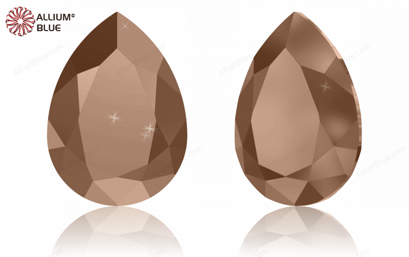 SWAROVSKI 4320 6X4MM CRYSTAL ROSE GOLD F