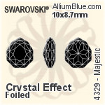 Swarovski Majestic Fancy Stone (4329) 8x7mm - Crystal Effect With Platinum Foiling