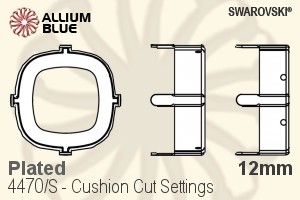 Swarovski Cushion Cut Settings (4470/S) 12mm - Plated