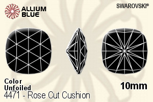 Swarovski Rose Cut Cushion Fancy Stone (4471) 10mm - Color Unfoiled