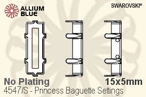 Swarovski Princess Baguette Settings (4547/S) 15x5mm - No Plating