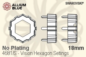 Swarovski Vision Hexagon Settings (4681/S) 18mm - No Plating