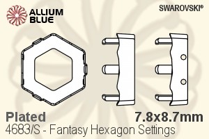 施華洛世奇 Fantasy Hexagon花式石爪托 (4683/S) 7.8x8.7mm - 鍍面