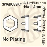 Swarovski Fantasy Hexagon Settings (4683/S) 7.8x8.7mm - No Plating