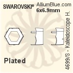 Swarovski Kaleidoscope Hexagon Settings (4699/S) 9.4x10.8mm - Plated