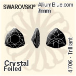 施華洛世奇 Kite 平底石 (2771) 6.4x4.2mm - 透明白色 白金水銀底