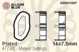 Swarovski Meteor Settings (4773/S) 14x7.5mm - Plated