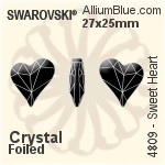 Swarovski Sweet Heart Fancy Stone (4809) 17x15.5mm - Crystal Effect Unfoiled