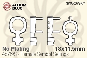 Swarovski Female Symbol Settings (4876/S) 18x11.5mm - No Plating