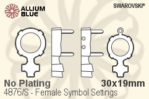 Swarovski Female Symbol Settings (4876/S) 30x19mm - No Plating