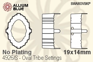Swarovski Oval Tribe Settings (4926/S) 19x14mm - No Plating