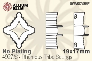 Swarovski Rhombus Tribe Settings (4927/S) 19x17mm - No Plating