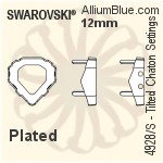施華洛世奇 Tilted 鑽石形尖底石花式石爪托 (4928/S) 12mm - 無鍍層