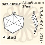 Swarovski Tilted Dice Premium Settings (4933/C) 19mm - Plated