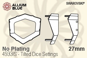 Swarovski Tilted Dice Settings (4933/S) 27mm - No Plating