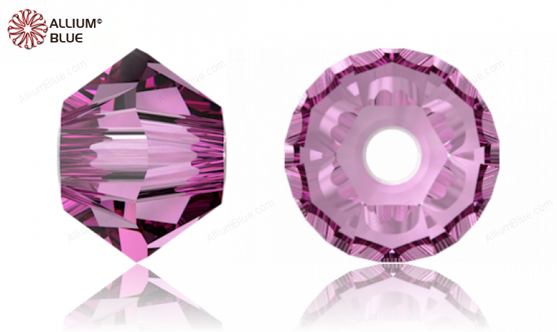 SWAROVSKI 5328 6MM DARK ROSE