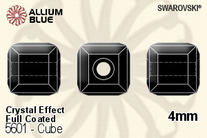 Swarovski Cube Bead (5601) 4mm - Crystal Effect (Full Coated)