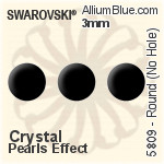 施华洛世奇 圆形 (Half Drilled) (5818) 5mm - 水晶珍珠
